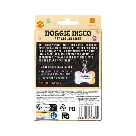 Doggie Disco Pet Collar Light