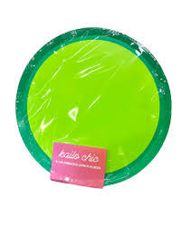 Green Colorblock Paper Plate Set