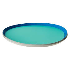 Blue Colorblock Paper Plate Set