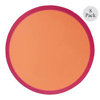 Pink Colorblock Paper Plate Set