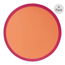 Pink Colorblock Paper Plate Set