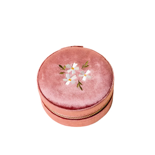 Round Velvet Jewelry Case