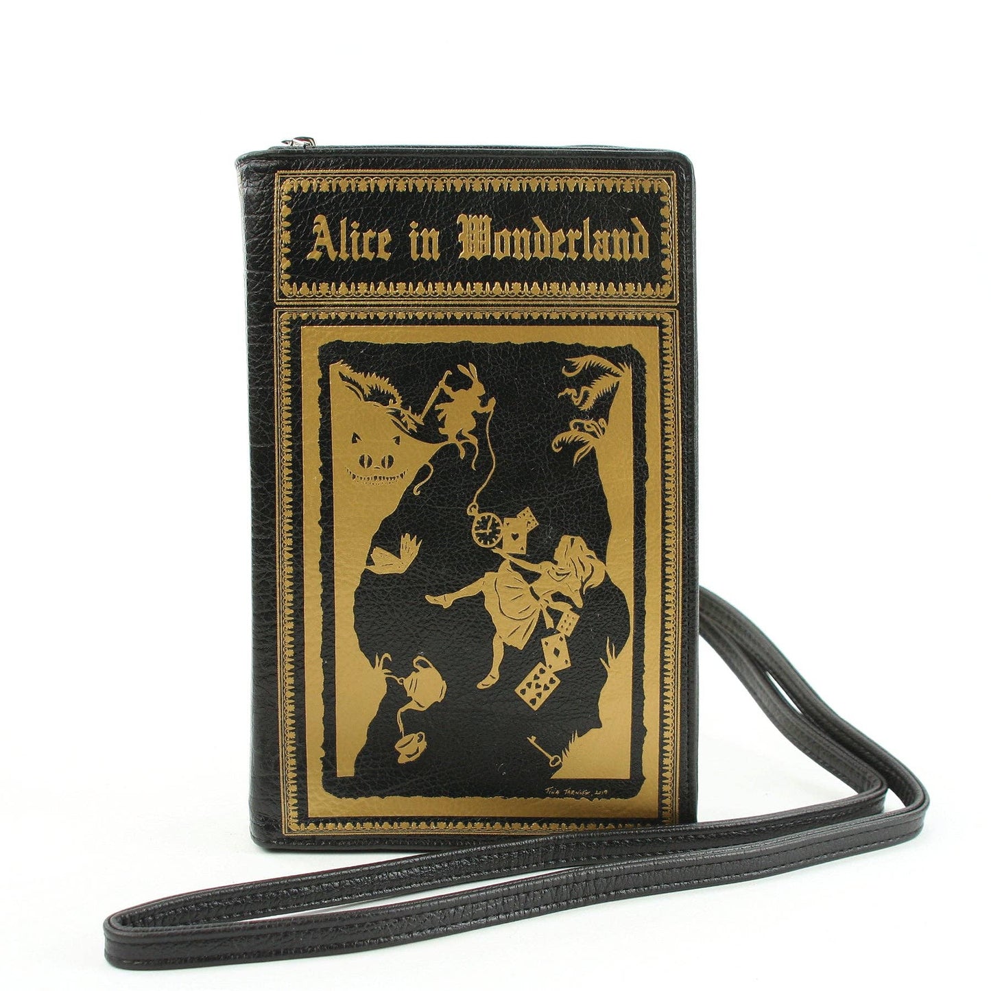 Alice in Wonderland Book Clutch Cross Body Bag in Vinyl