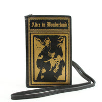 Alice in Wonderland Book Clutch Cross Body Bag in Vinyl