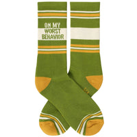 On My Worst Behavior Socks