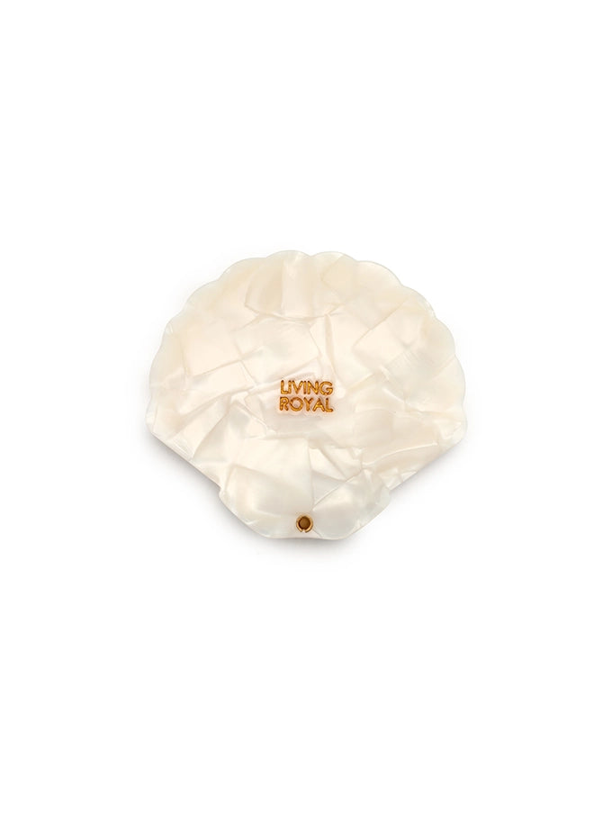 Swing-Hinge Folding Compact Mirror Seashell