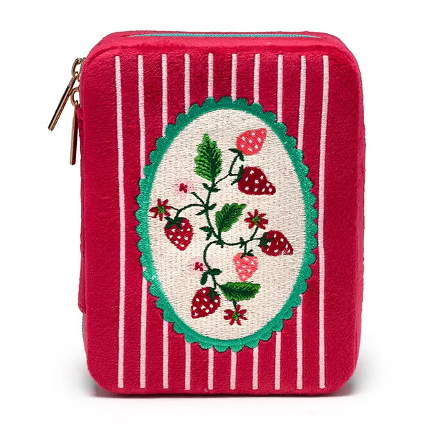 Strawberry Season Jewelry Zip Case