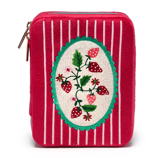 Strawberry Season Jewelry Zip Case