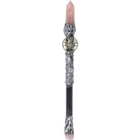 Rose Quartz Raven Magic Wand