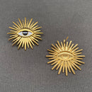 Enamel 18K Gold-Plated Statement Stud Earrings