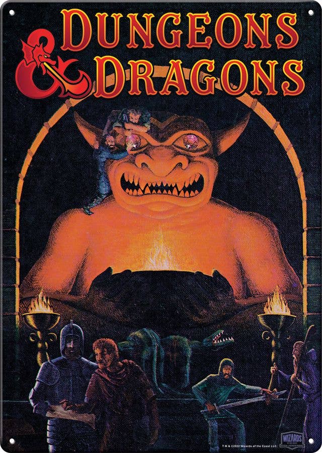 Dungeons & Dragons Players Handbook Metal Sign (11.5" x 8.25")