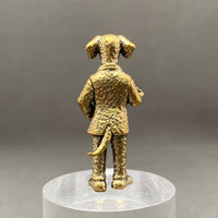 The Dog Drinking Coffee Brass Crafts Desktop Ornaments
