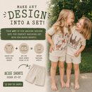 Oatmeal Shorts Casual Play Add-on Lounge Set