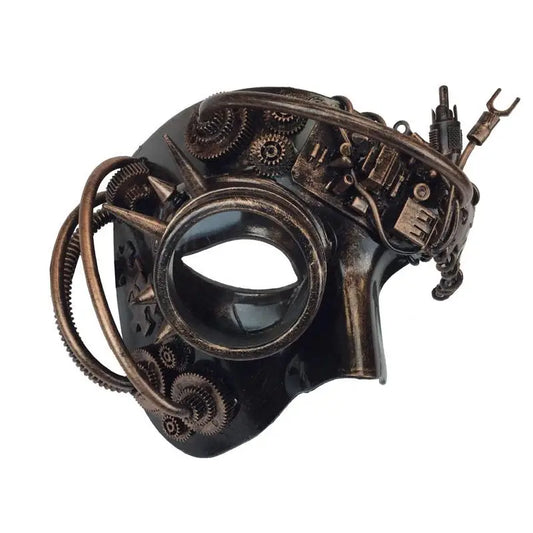 Bronze Cyborg Steampunk Mask