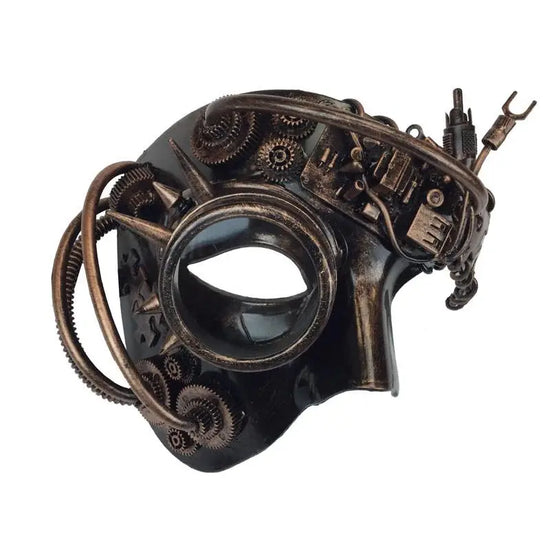 Bronze Cyborg Steampunk Mask