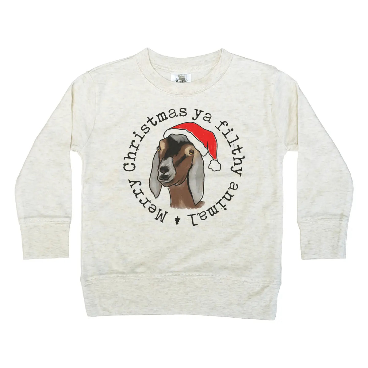 Filthy Animal Christmas Goat Kids Tee