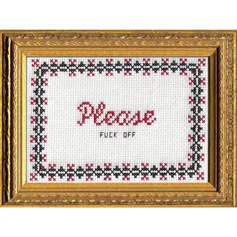 Please Fuck Off Cross-Stitch Kit