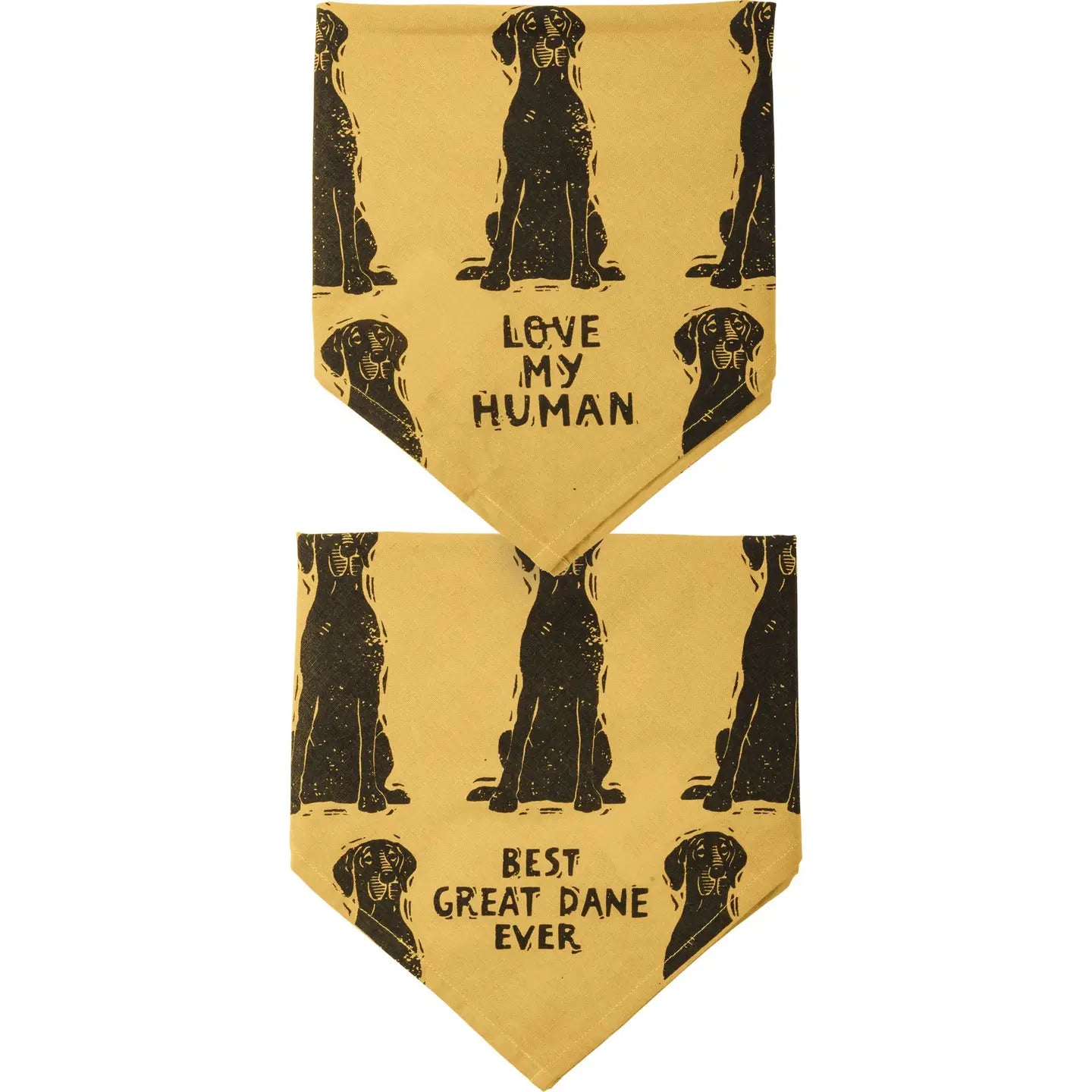 Great Dane/Love My Human Large Pet Bandana