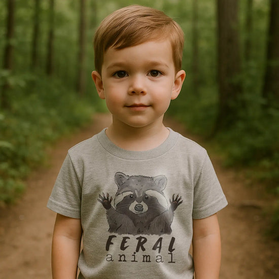 "Feral Animal" Raccoon Kids Tee