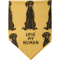 Great Dane/Love My Human Large Pet Bandana