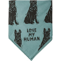 Shepherd/Love My Human Large Pet Bandana