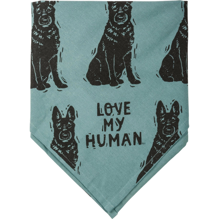 Shepherd/Love My Human Large Pet Bandana