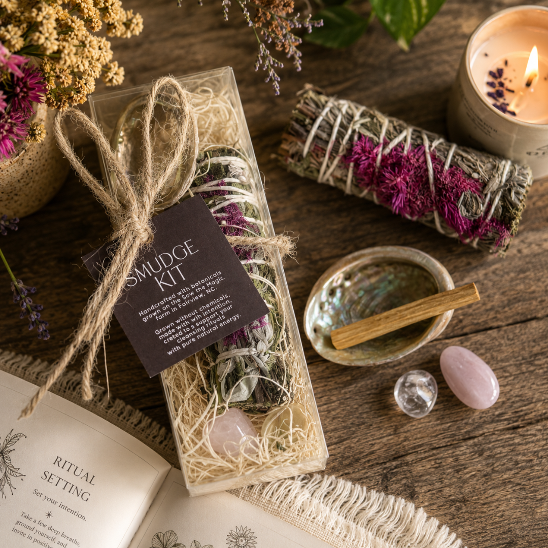 🌿 SAGE SMUDGE KIT FOR CLEANSING + RITUAL INTENTION 🔥✨