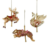 Carousel Glass Christmas Ornament