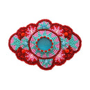 Large Beaded Mandala Seed Bead Barrette Hair Clip