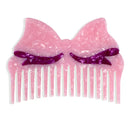 Wide-Tooth Mini Hair Comb Ribbon Bow