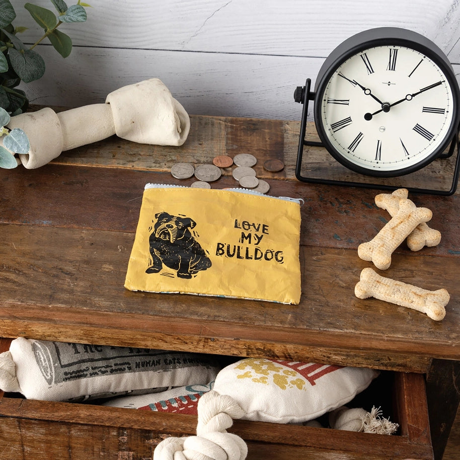 Love My Bulldog Zipper Wallet