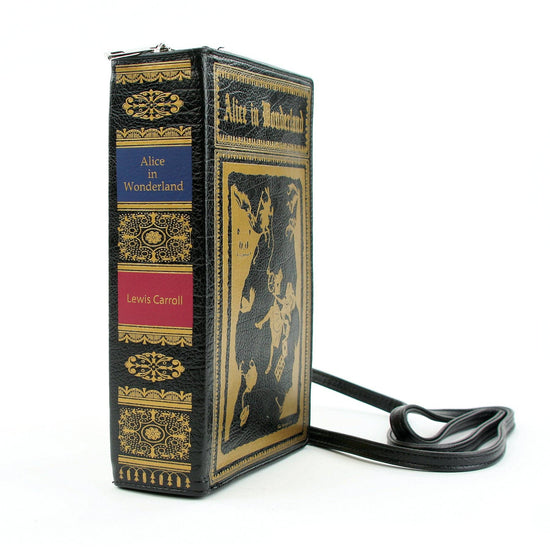 Alice in Wonderland Book Clutch Cross Body Bag in Vinyl