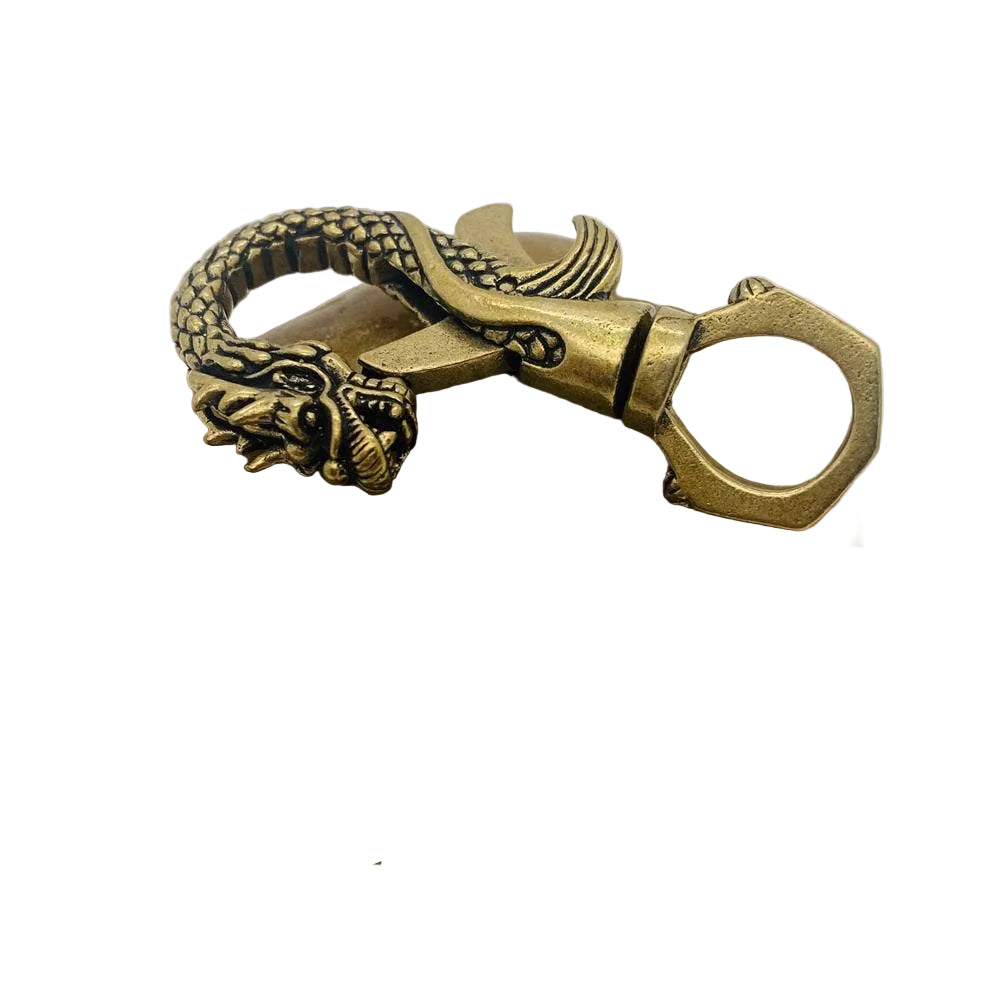 Brass Dragon Shaped Keychain