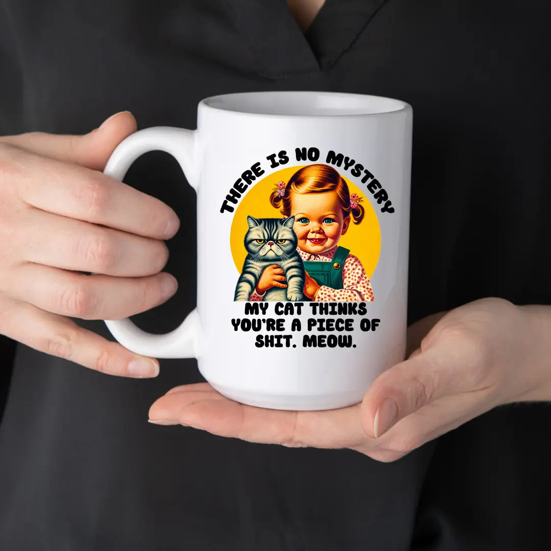 My Cat Thinks You're #$@ Ceramic Coffee Mug