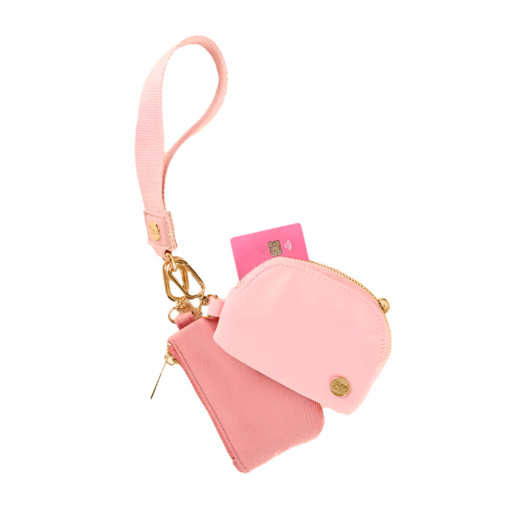 Dynamic Duo Pouch Wristlet Rose