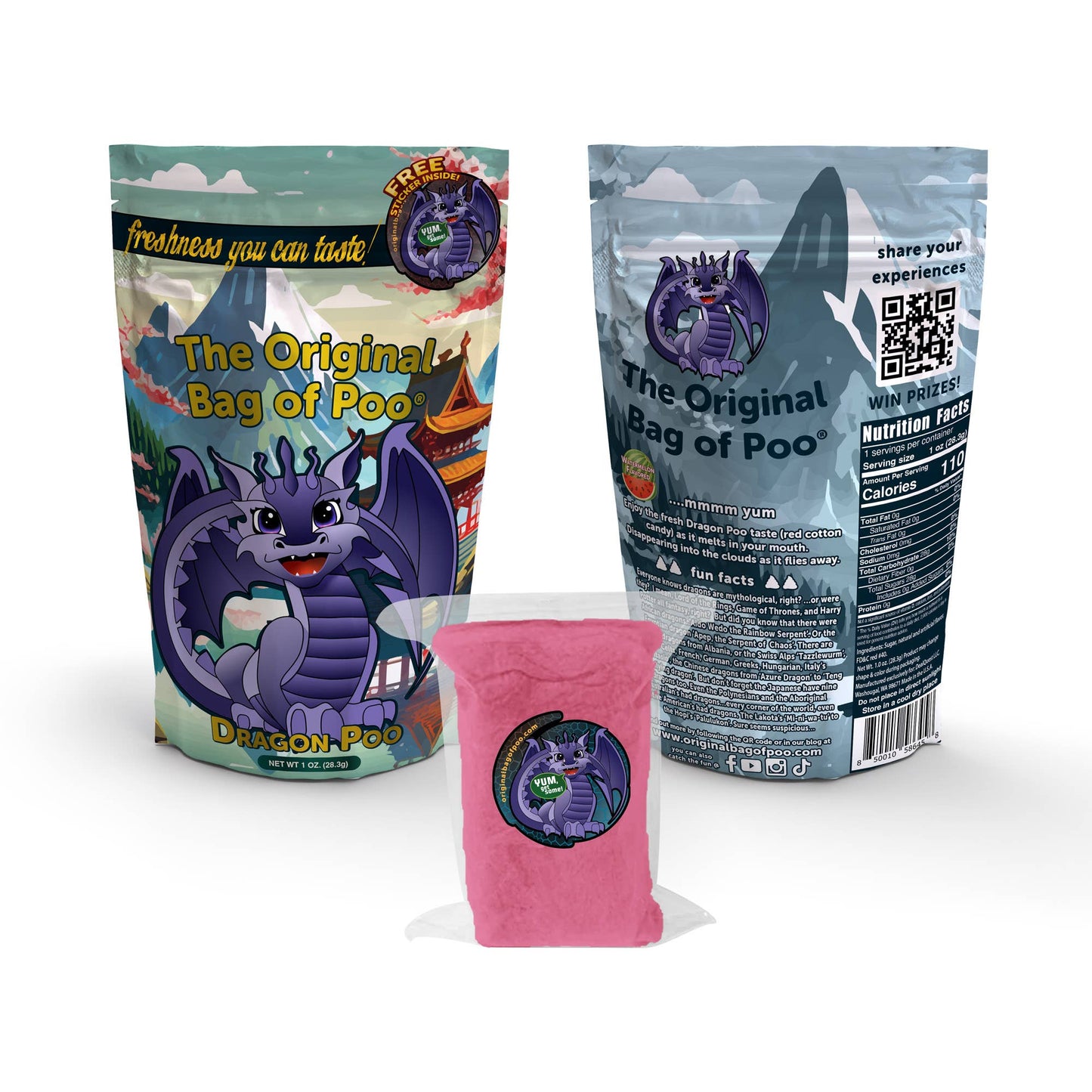 The Original Bag of Poo® (Dragon Cotton Candy Poo)