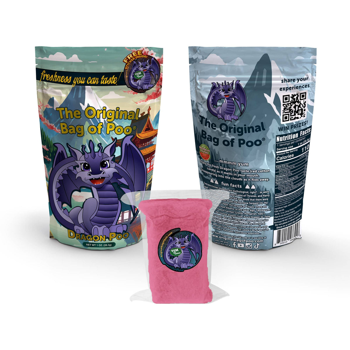 The Original Bag of Poo® (Dragon Cotton Candy Poo)