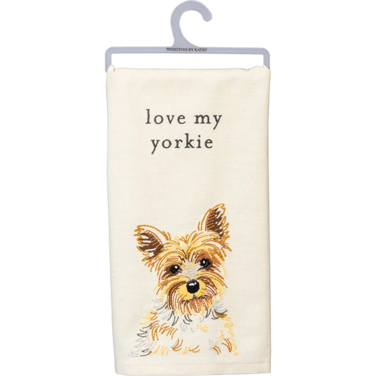 Love My Yorkie Kitchen Towel