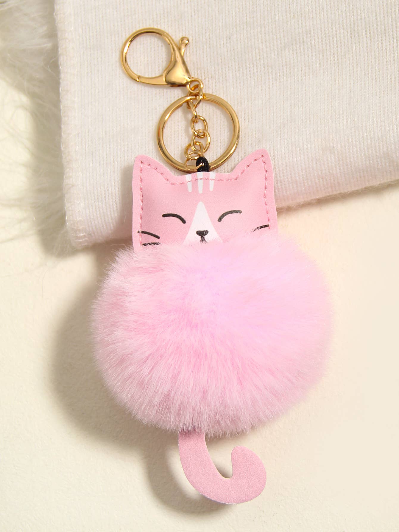 Lucky Cat Plush Keychain Pendant Women's Accessories