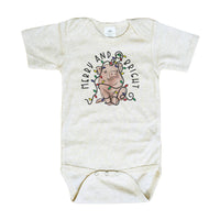 Merry & Bright Cute Pig Country Christmas Baby Bodysuit