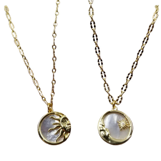 Sun And Moon Best Friends Necklace