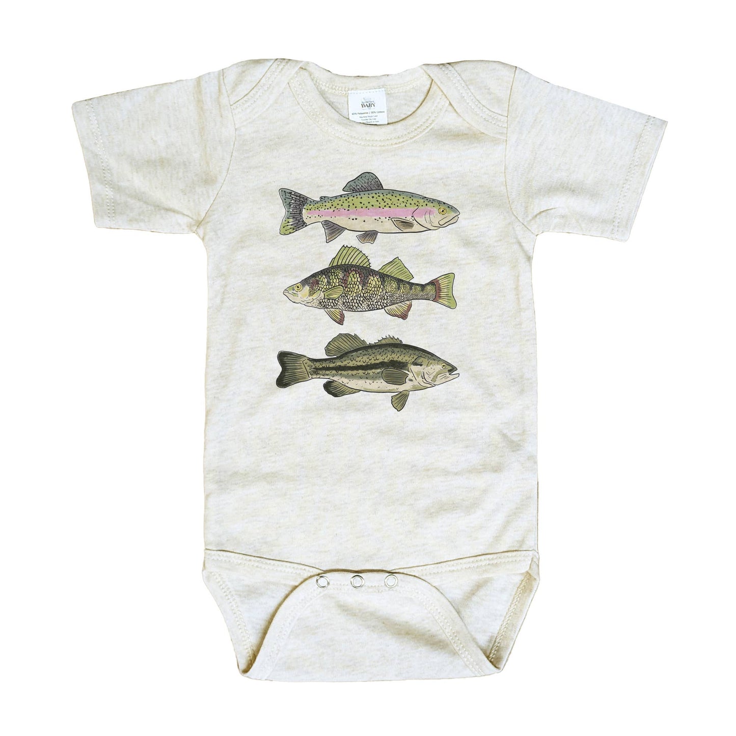 Three Fish Summer Baby Bodysuit Outdoor Clothes Fishing Kid