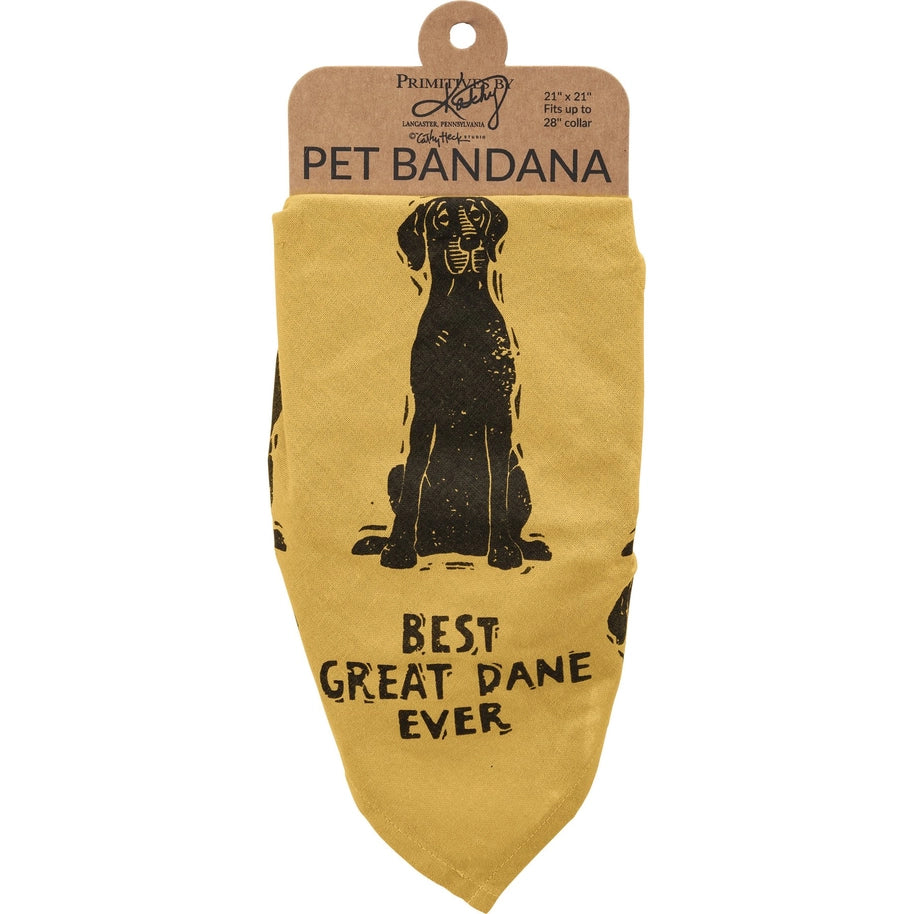 Great Dane/Love My Human Large Pet Bandana