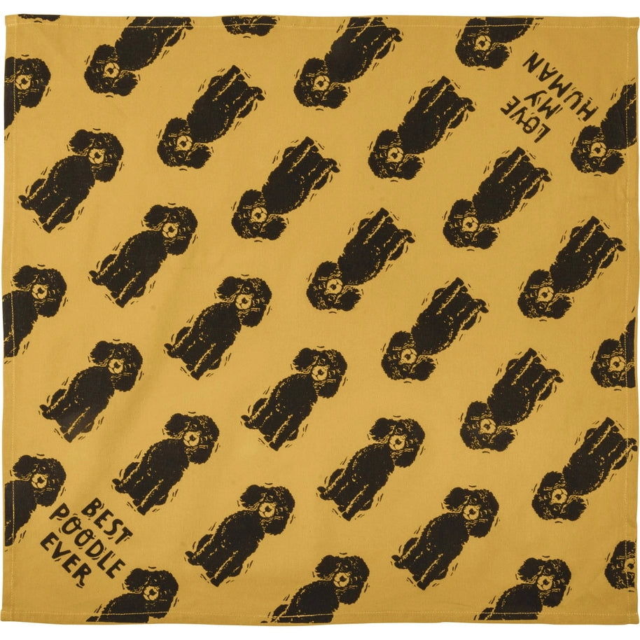 Poodle/Love My Human Large Pet Bandana