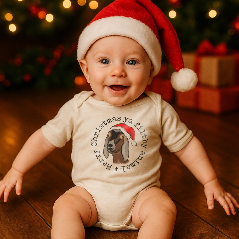 Filthy Animal Christmas Goat Onesie