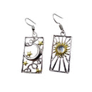 Tarot Card Moon and Sun Earrings