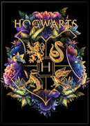 Harry Potter Hogwart's Crest on Black Magnet