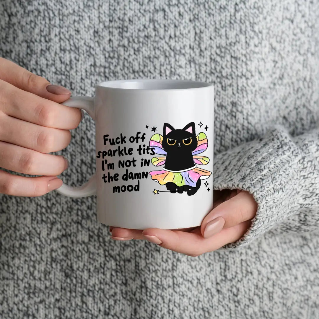 Sassy Black Cat Ceramic Mug