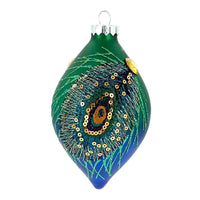 Green Peacock Feather Ornament