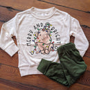 Merry & Bright Pig Christmas Pajamas Holiday PJ Kid Clothes